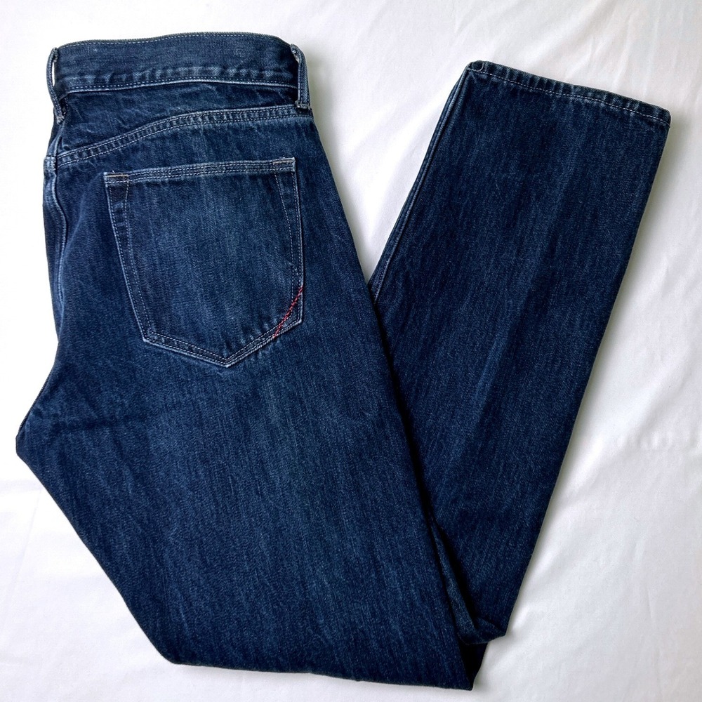 Banana Republic Men Slim Fit Dark Wash Cotton Denim Jeans Size 33x30 Blue Casual